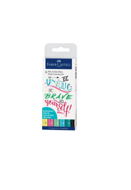 Estojo Nanquim Pitt Hand Lettering C/6 267116 Faber